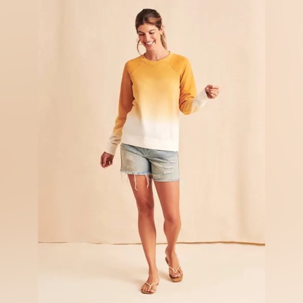 Faherty Fade Bells Crew Dip Dye Sweatshirt